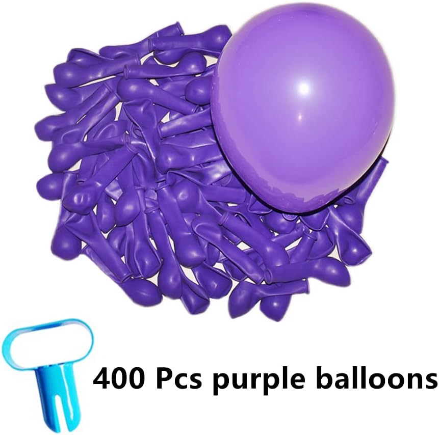 400 Pack Purple Balloons 5 Inch Purple Small Ballons Quality Latex Matte Balloons Helium Balloon Party Decorations Supplies