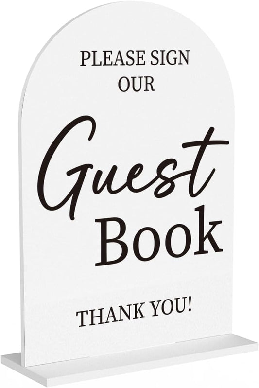 Wedding Guest Book Sign, Photo Guest Book Sign Desk Decor, Wedding Engagement Bridal Shower Reception Party Table Desk Acrylic Decor