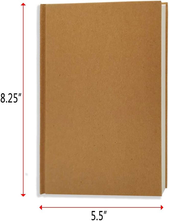 5.5x8.25 Sketch Book, Pack of 3, 360 Sheets (68lb/100gsm), Hardcover Bound Sketch Notebook, 120 Sheets Each, Acid Free Blank Drawing Paper, Ideal for Kids & Adults, Kraft Cover