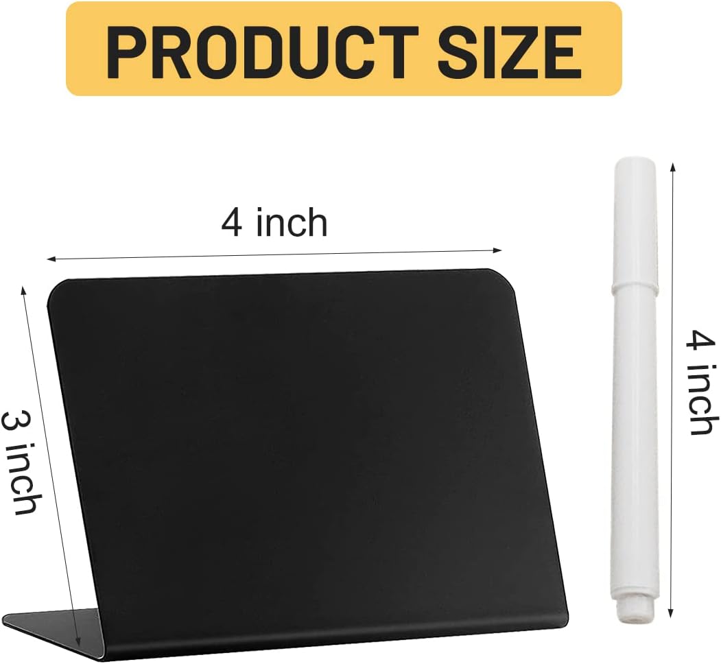 20Pcs Mini Chalkboard Signs for Food,Small L-Shaped Food Labels for Party Buffet,Table Chalkboard Signs for Weddings,Birthday,Parties,Carnival Prom Activities