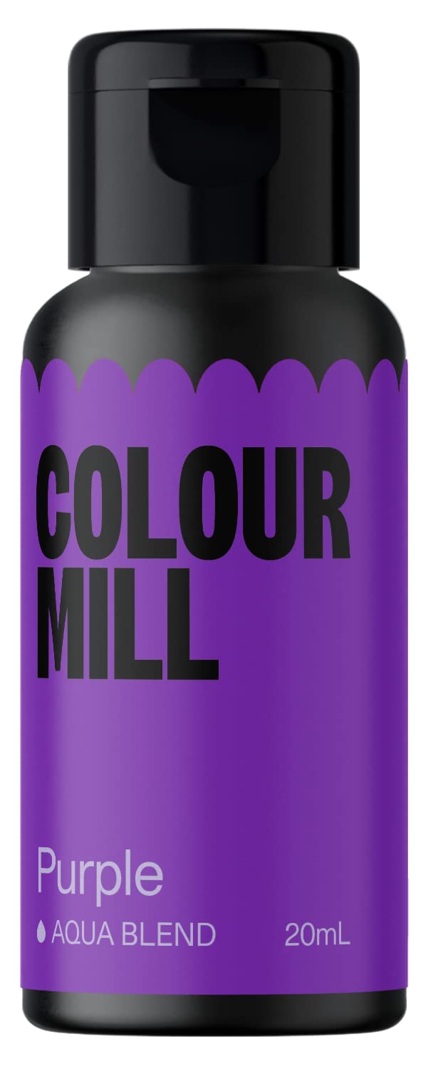 Colour Mill Aqua Blend Water-Based Food Coloring, 20 Milliliters Purple