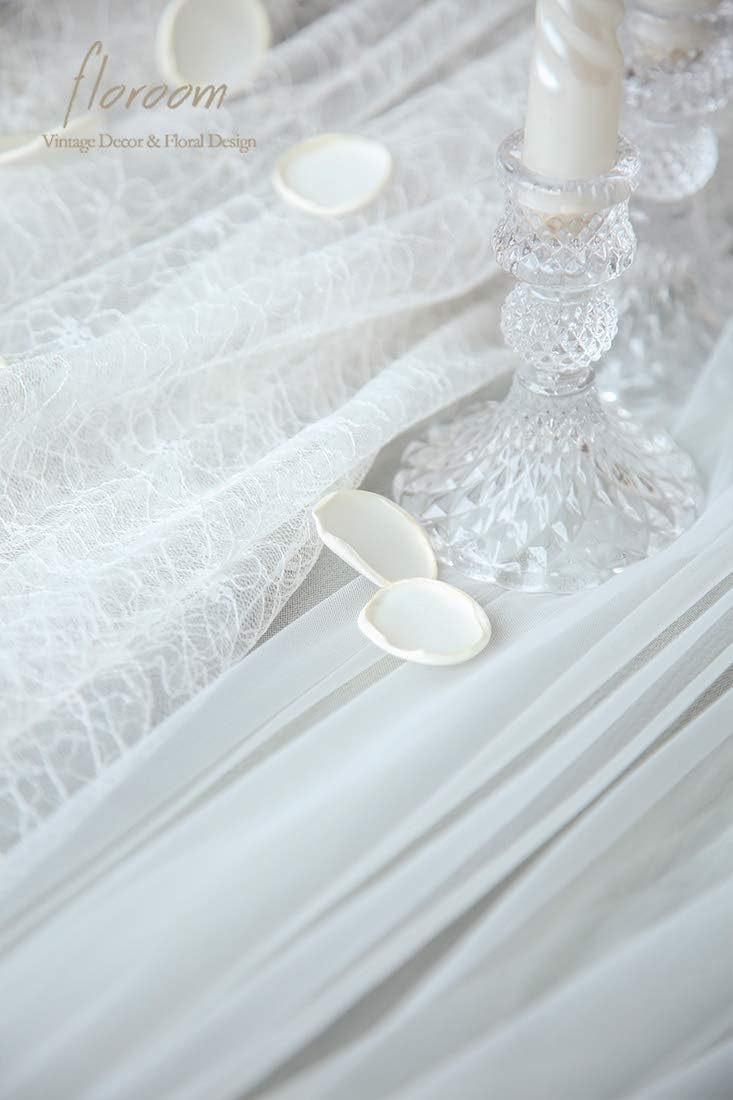 Floroom 300pcs Rose Petals Ivory Faux Silk Flower Petals for Wedding Flower Girl Basket White Aisle Scatter Dinner Table Centerpieces Party Confetti Bridal Shower Romantic Night Decoration