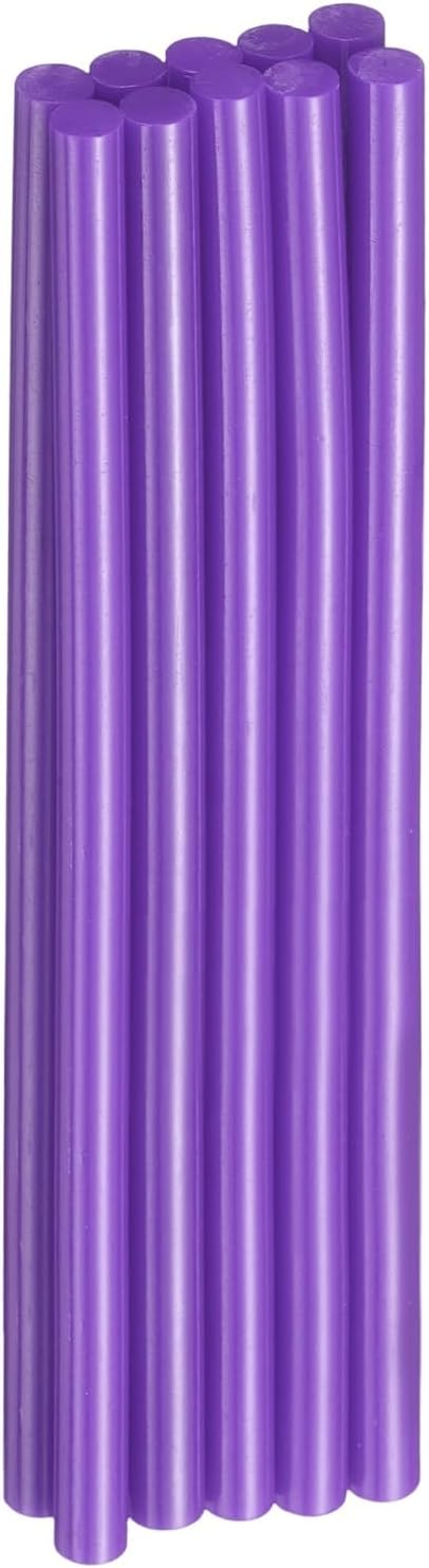 HARFINGTON 10pcs Hot Glue Sticks 0.28" Dia x 5.91" Long EVA Mini Hot Melt Adhesive Glue Stick for Hot Melt Gun Wood Plastic Glass Flowers Fabrics Foam, Purple