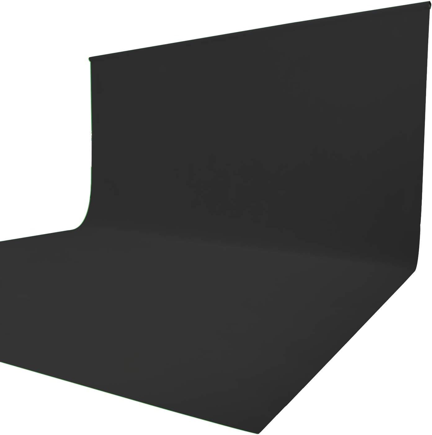 ISSUNTEX 10X16 ft Background Muslin Backdrop, Photo Studio, Collapsible High Density Screen for Video Photography and Television-Black