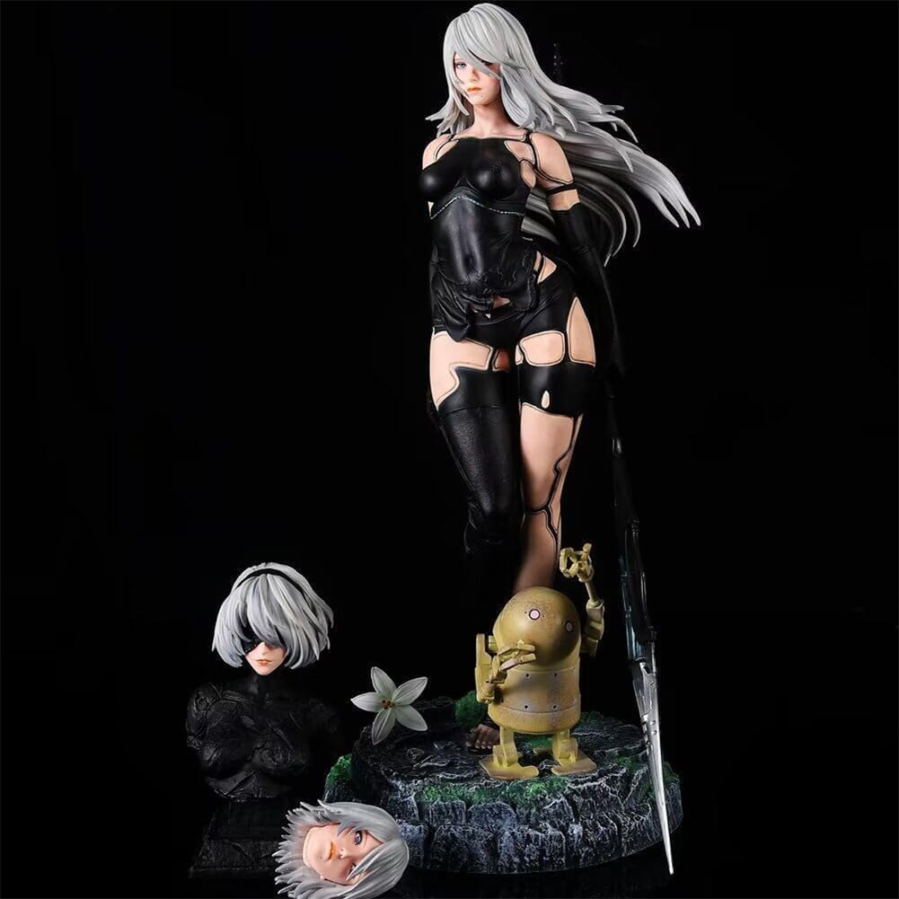 A2yorha Action Figure Anime Game Girl Figure No.2 Type A Interchangeable Head Model PVC A2automata Figurine Handmade Statue Collectible Gifts 48CM
