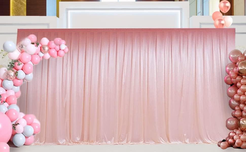 20ft x 10ft Adjustable Telescopic Heavy Duty Portable Pipe and Drape Backdrop Stand Photography Background Party Event Wedding Decoration Exhibition Trade Show Photo Studio Support Equipment