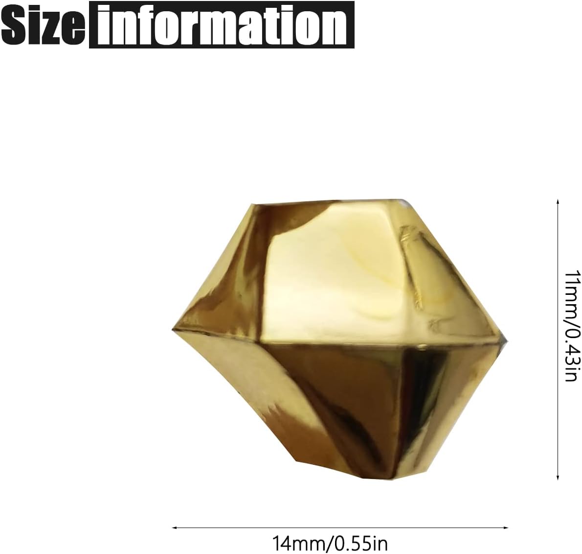 Fake Crushed Ice Cubes, Vase Fillers, 650 Pcs Golden Reusable Artificial Ice Cubes for Wedding Decor