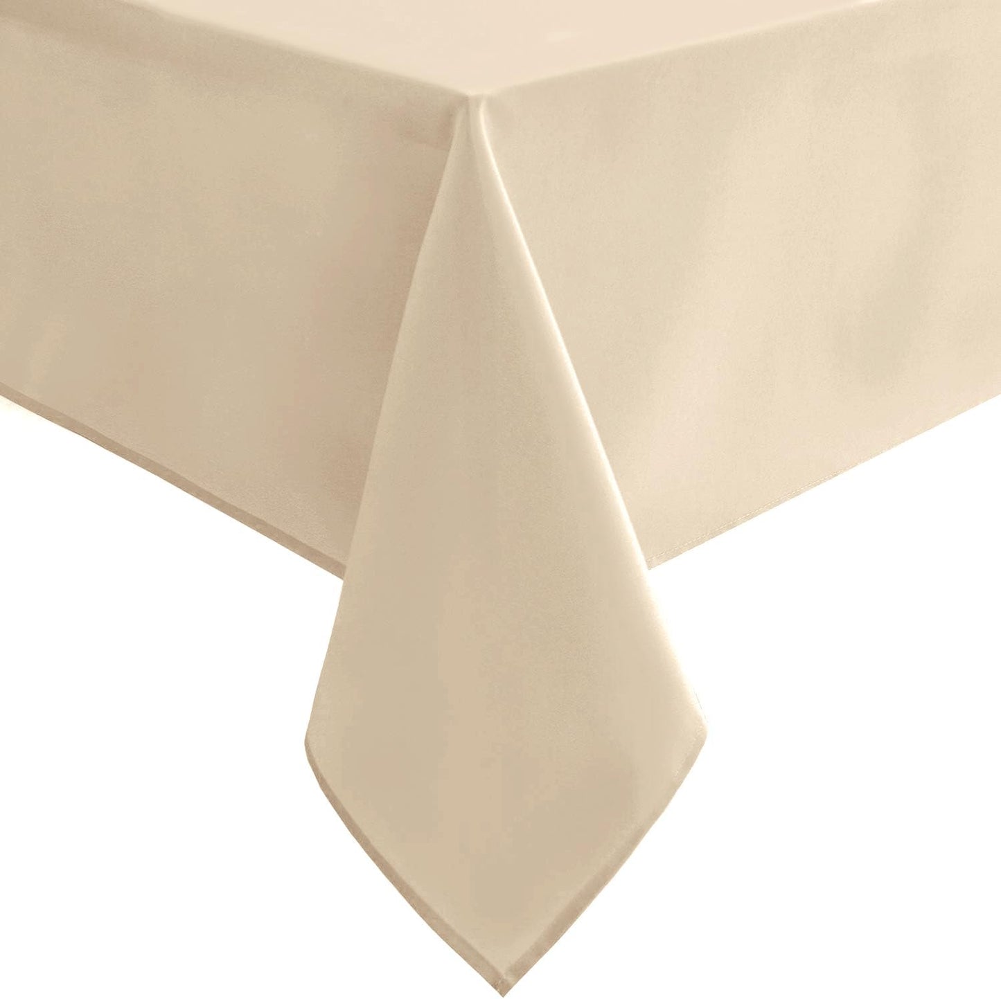 Hiasan Waterproof Tablecloth Rectangle - Washable Fabric Table Cloth for Dining Room Kitchen Birthday Party and Outdoor Use, Beige, 54 x 108 Inch