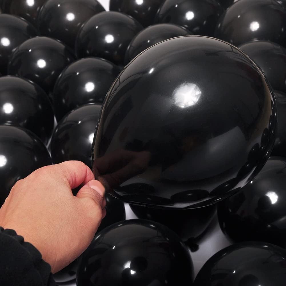 400 Pack Black Balloons, 5 Inch Black Latex Balloons Helium Balloons Party Decorations Supplies