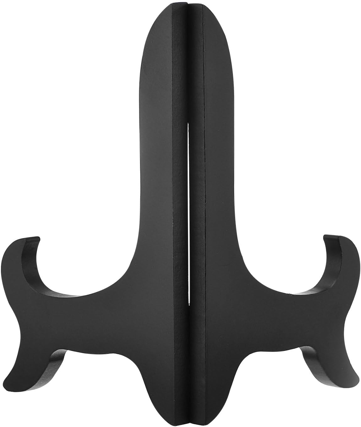 uxcell 7" Easel Plate Holder, Wooden Folding Display Stand Black for Decorative Picture Frame