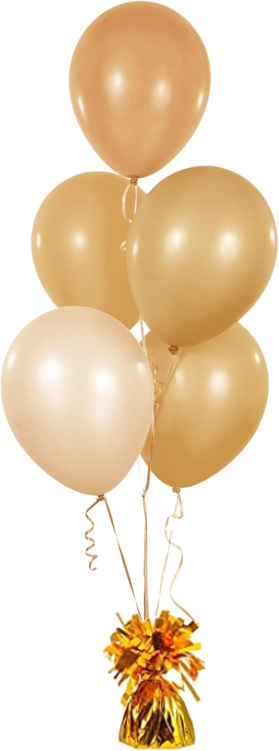 Metallic Balloon Weights, Birthday Party Favors, Novelty and Gag Gifts, 5.5" Inches, 6-Pack (Gold)