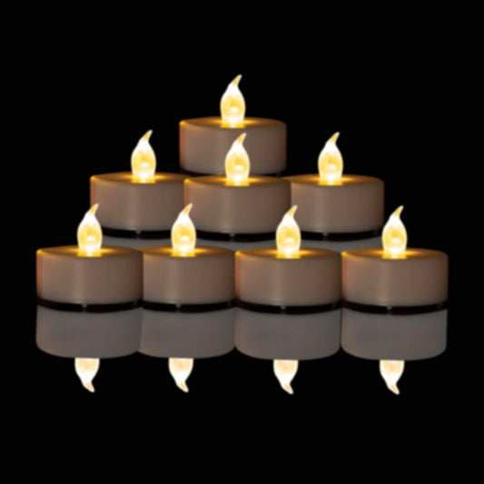Nancia LED Tea Lights Candles- 12PACK Flameless Candles Realistic and Bright Flickering Long Lasting 200Hours for Holiday Celebration,Home Decoration Warm White