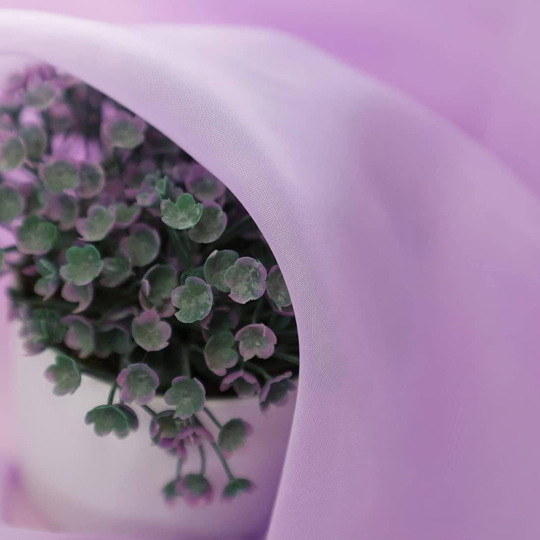 Window Purple Sheer Curtains 48 Inches Width 108 Inches Long 2 Panels Sheer Curtain Clear Curtains Basic Rod Pocket Panel for Home Living Room Bedroom Kids Room Yard Patio Parlor Sliding