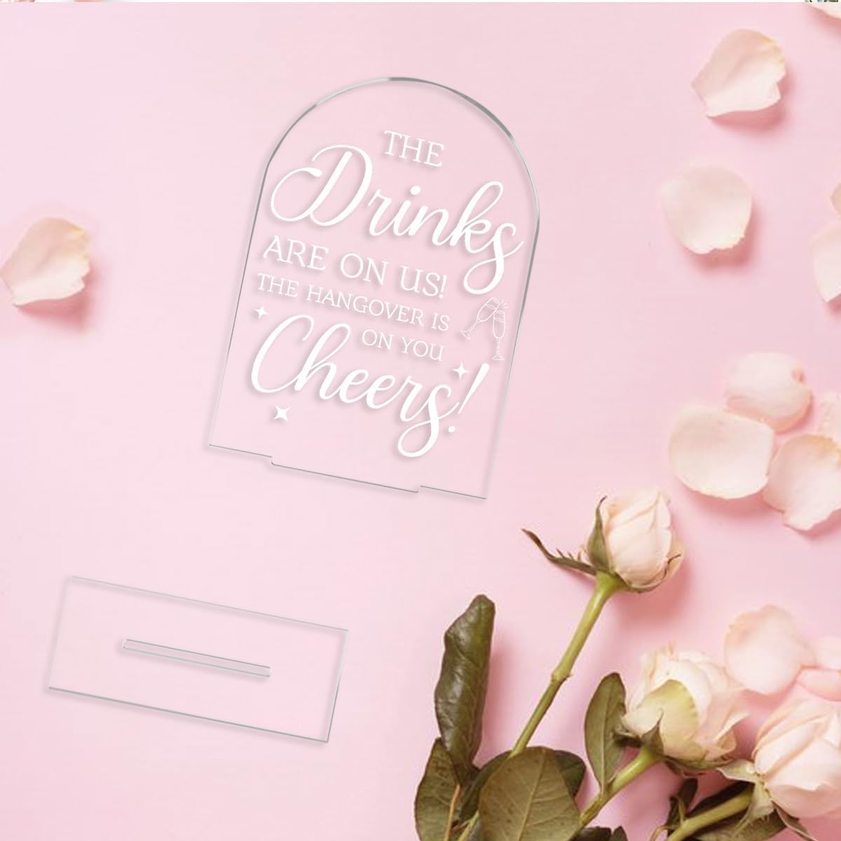 Wedding Decorations for Reception Ceremony, Wedding Clear Acrylic Table Sign for Marriage Parties Anniversaries Reception Cafe Hotel Party Bar Business Event