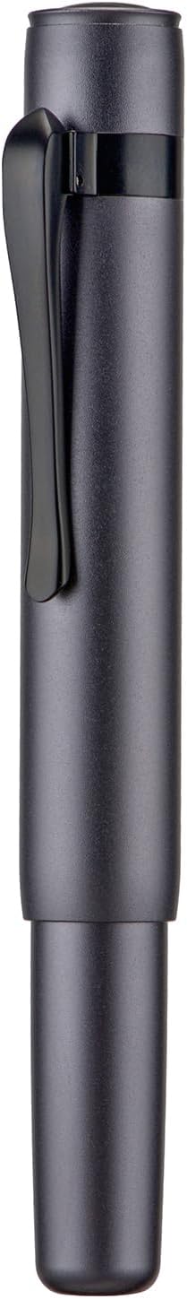 Hongdian M2 Black Forest Mini Fountain Pen, Bent Nib & Sleek Shape Aluminium Short Pocket Travel Pen (Space Gray)