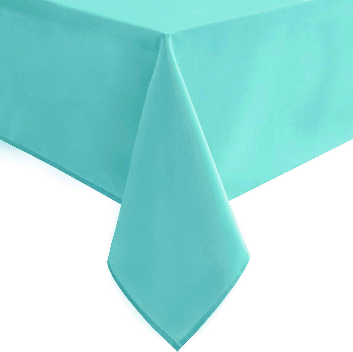 Hiasan Light Blue Square Tablecloth - Waterproof and Spillproof Restaurant Washable Polyester Table Cloth for Dining Room, 54 x 54 Inch
