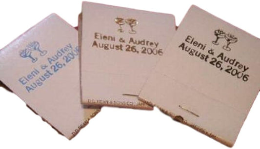 50 Personalized White Jacket Match Books Matches 30 Strike Matchbooks