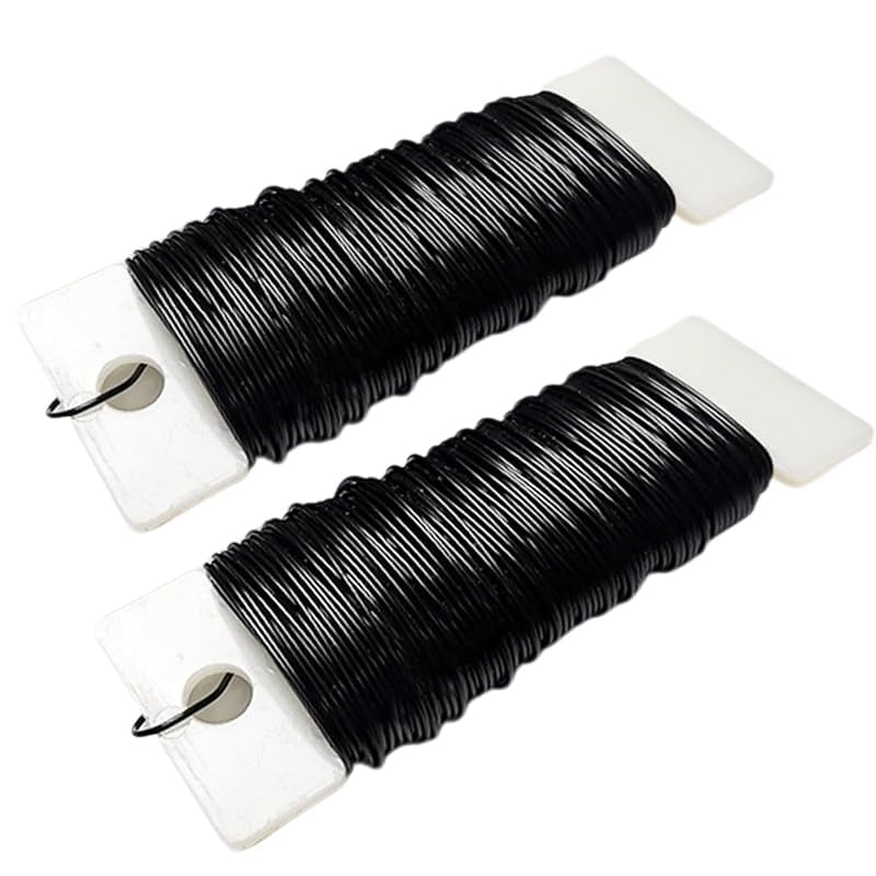 76Yards 26Gauge Black Metal Floral Wire Flexible Paddle Florist Garden Wire for Flower Arrangement,Crafts,Christmas Wreaths Tree,Garland.