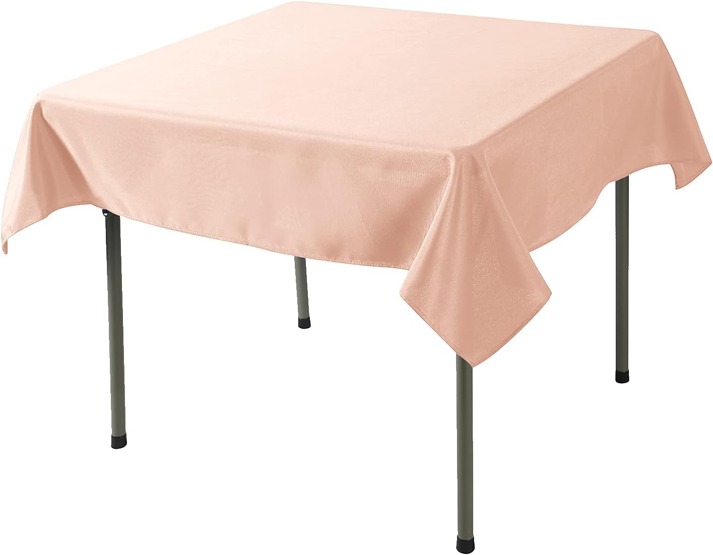 Cupuamon Square Tablecloth 90x90 inch Washable Polyester Fabric Table Cloth for Wedding Party Dining Banquet Decoration（90x90,Dusty Pink）
