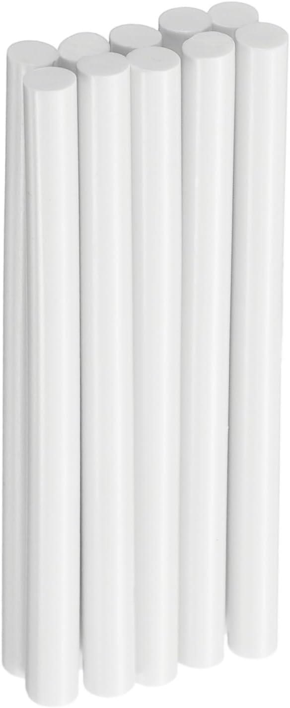 HARFINGTON 10pcs Hot Glue Sticks 0.28" Dia x 3.94" Long EVA Mini Hot Melt Adhesive Glue Stick for Hot Melt Gun Wood Plastic Glass Flowers Fabrics Foam, White