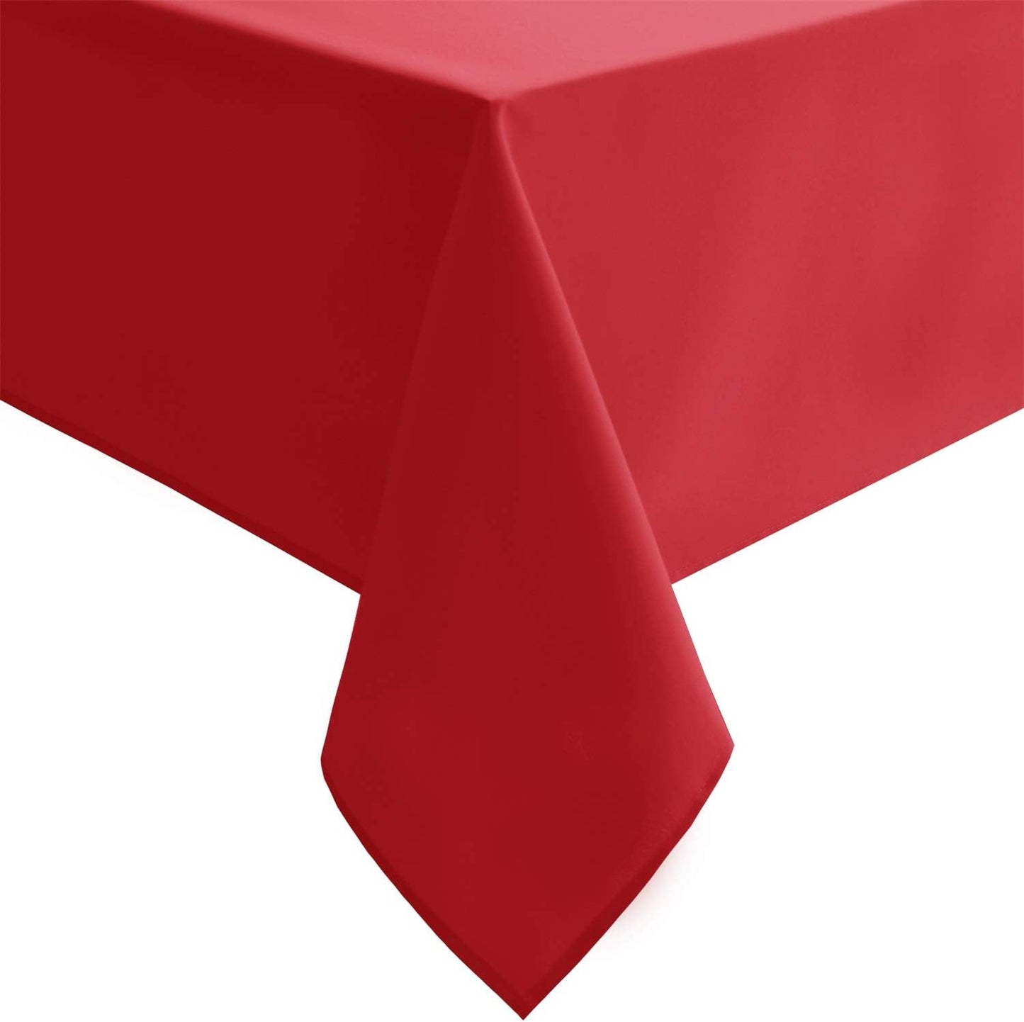 Hiasan Small Tablecloth for Square Tables - Waterproof and Spillproof Washable Fabric Table Cloth for Dining Room Kitchen Party (Red, 40 x 40 Inch)