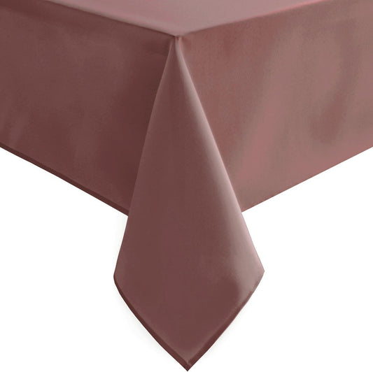 Hiasan Dusty Rose Tablecloth for Rectangle Tables - Waterproof and Spillproof Washable Fabric Table Cloth for Dining Room Kitchen Party, 60 x 120 Inch