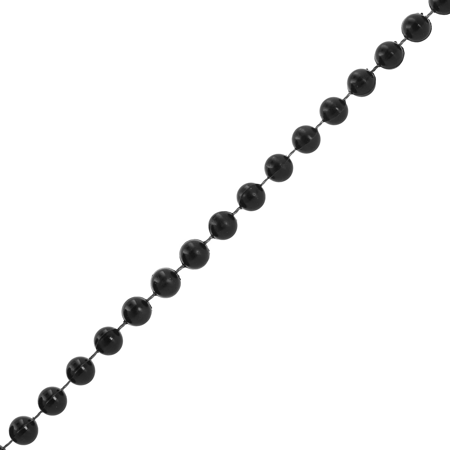 Mandala Crafts 6mm Faux Black Pearl Beads Roll - 27 Yards Strand of Fake Pearls Chain Garlands Spool String for Christmas Tree, Wedding, Party, Vases, DIY Decoration