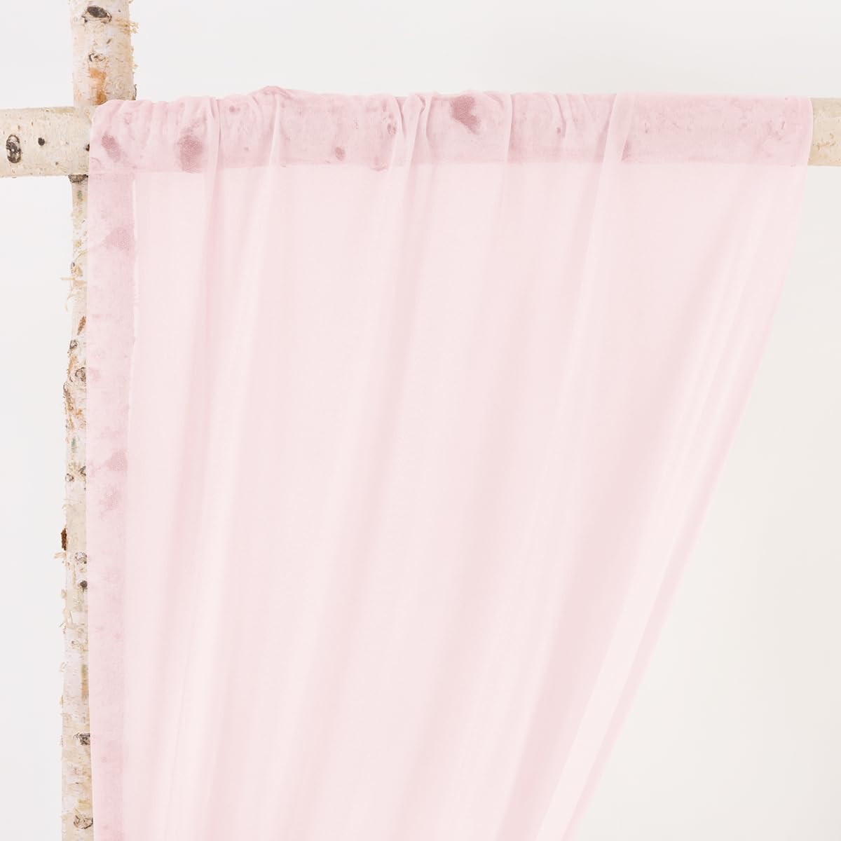 MLMW Wedding Arch Draping Fabric 4 Panels 29" x 20Ft Easter Pink Sheer Wedding Arch Backdrop Drapes Outdoor Curtain for Ceremony Party Background Ceiling Decor