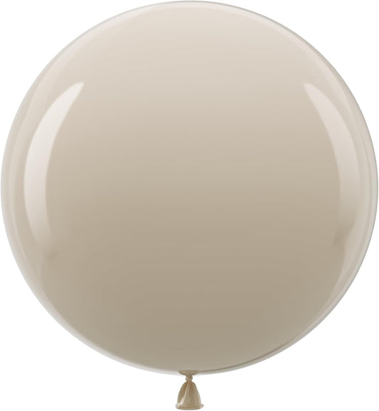 Bezente White Sand Giant Balloons 36 Inch - 8 Pack Jumbo Sand White Large Round Cream Latex Balloon for Birthday Wedding Bridal Shower Gender Reveal Party Decoration