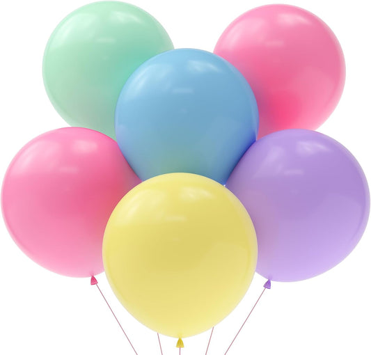 30 pcs Pastel Colorful Balloons 18 Inch - Large Thick Latex Balloon for Birthday Bridal Shower Wedding Party Decorations