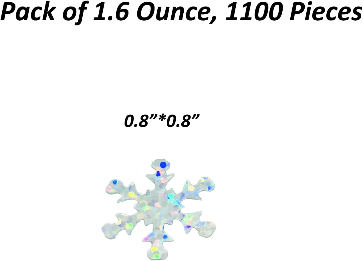 Confetti Snowflake Sequins Table Confetti Metallic Foil Sprinkles or DIY for Wedding Engagemetn Christamas New Year Theme Party Celebrations Favor(Snowflake Silver)