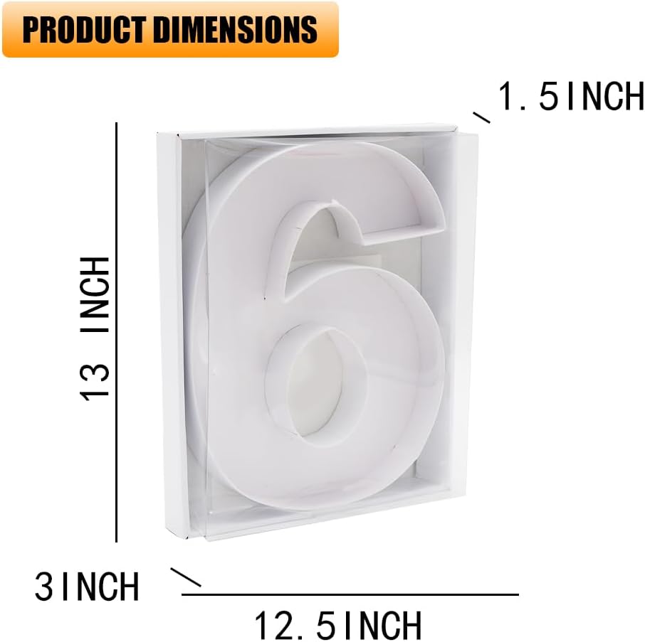12" Fillable Cardboard Number Charcuterie Gift Cupcake Box With Cover Sweets Packaging (6 or 9)