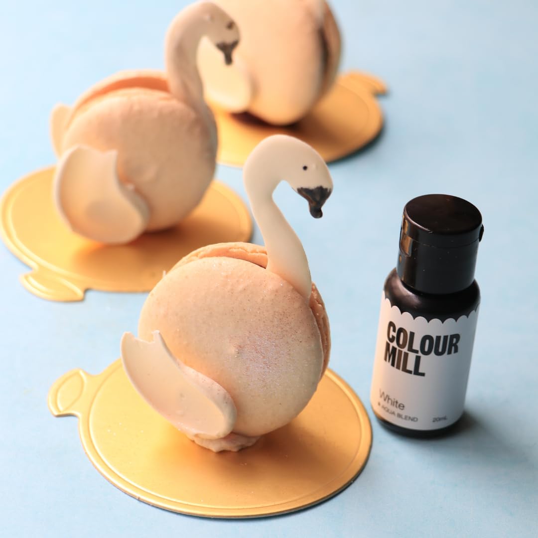 Colour Mill Aqua Blend Water-Based Food Coloring, 20 Milliliter Holiday Pack Each of 6 Colors: White, Sky Blue, Green, Black, Chocolate and Red Holiday Pack, 120.0 milliliters, 4.06 Fl Oz