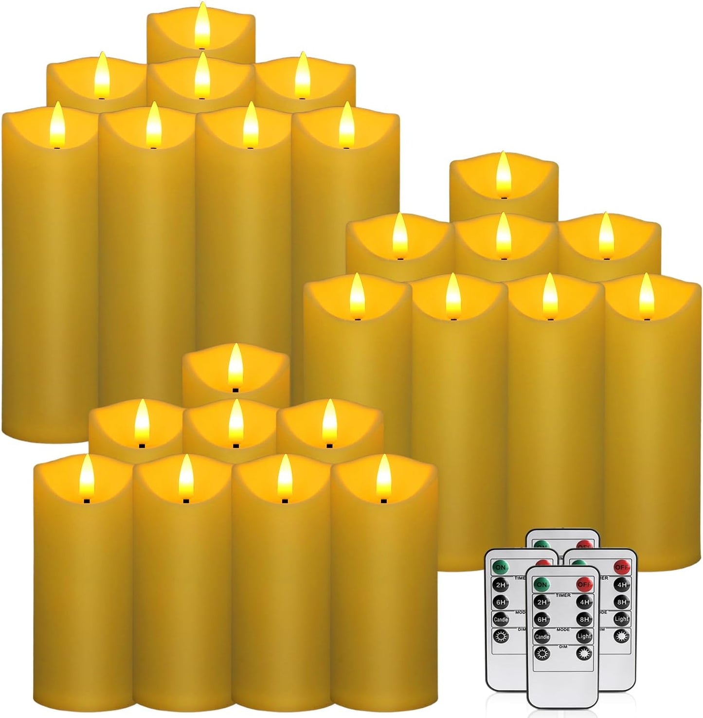 24 Packs of flameless LED Candles with timers and Flashing Battery Operation for Halloween, Christmas and Wedding decoration96 (24pack)