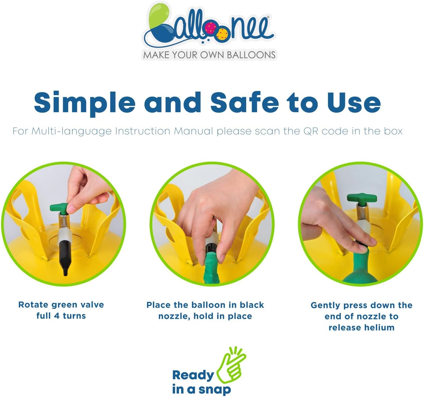 Jumbo Disposable Helium Party Kit, Helium Tank for Balloons At Home, 13.5 Cu Ft Helium Balloon Pump Kit with 50 Assorted Latex Balloons, Helium Tank, Portable for Celebrations