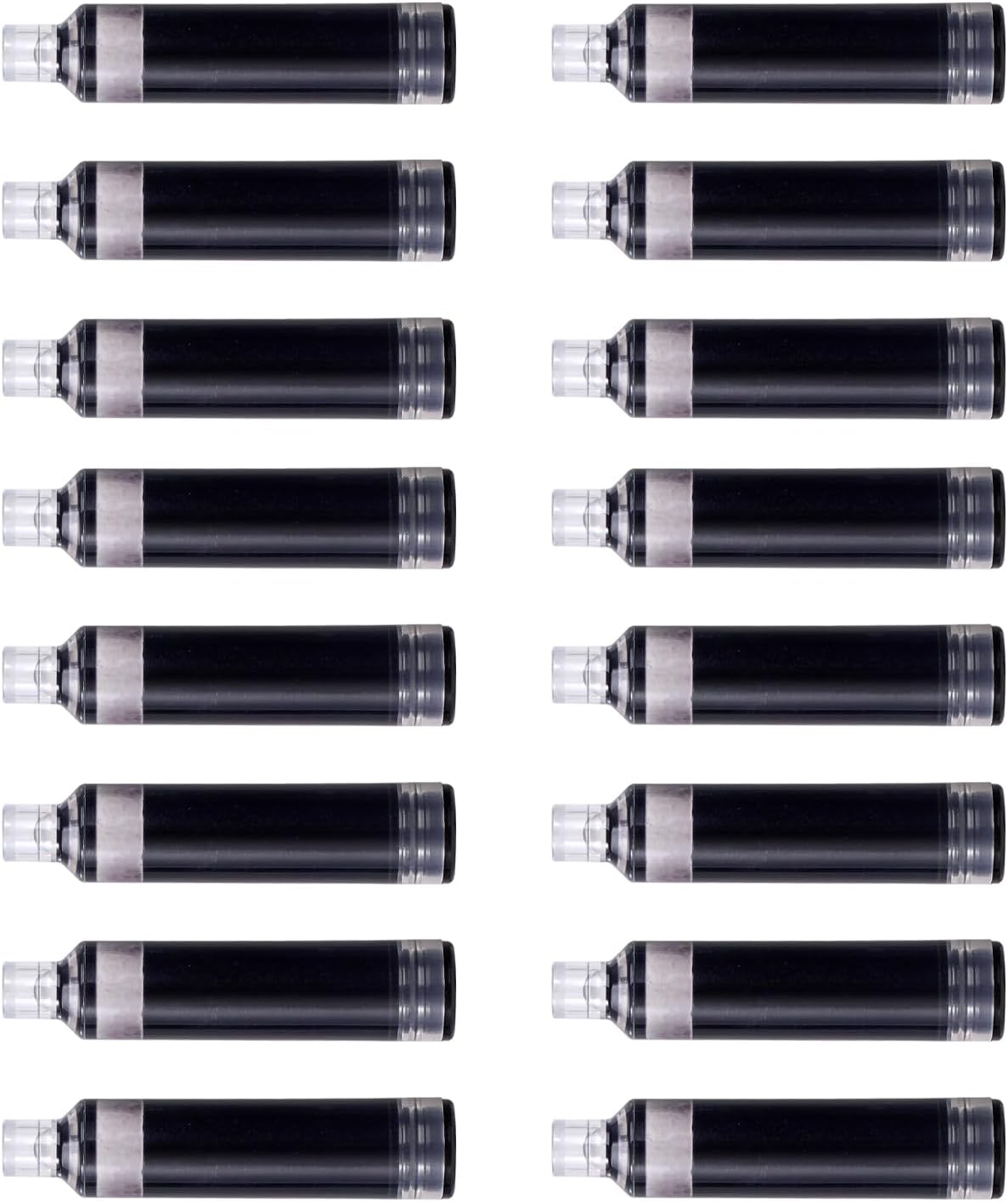 WRITECH Black Ink Cartridge Set: 16 Ink Cartridges Clictek Fountain Pens