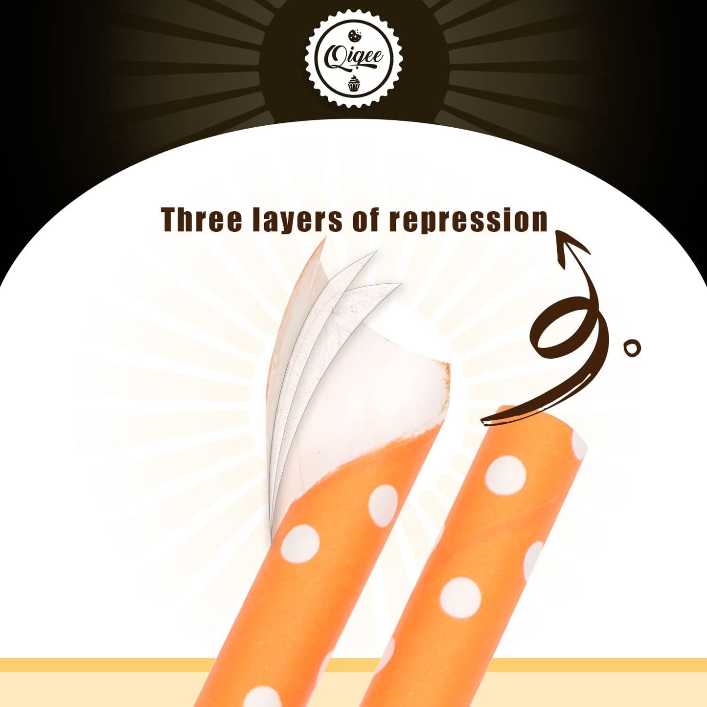 Yellow Orange Paper Straws for Drinking Yellow Disposable Straws 150pcs Biodegradable Disposable Straws Bulk(10 Pattern) qiqee