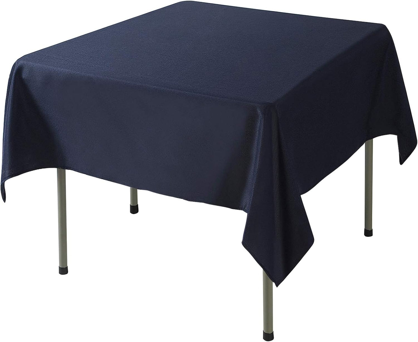 Cupuamon Square Tablecloth 70x70 inch Washable Polyester Fabric Table Cloth for Wedding Party Dining Banquet Decoration（70x70,Navy）