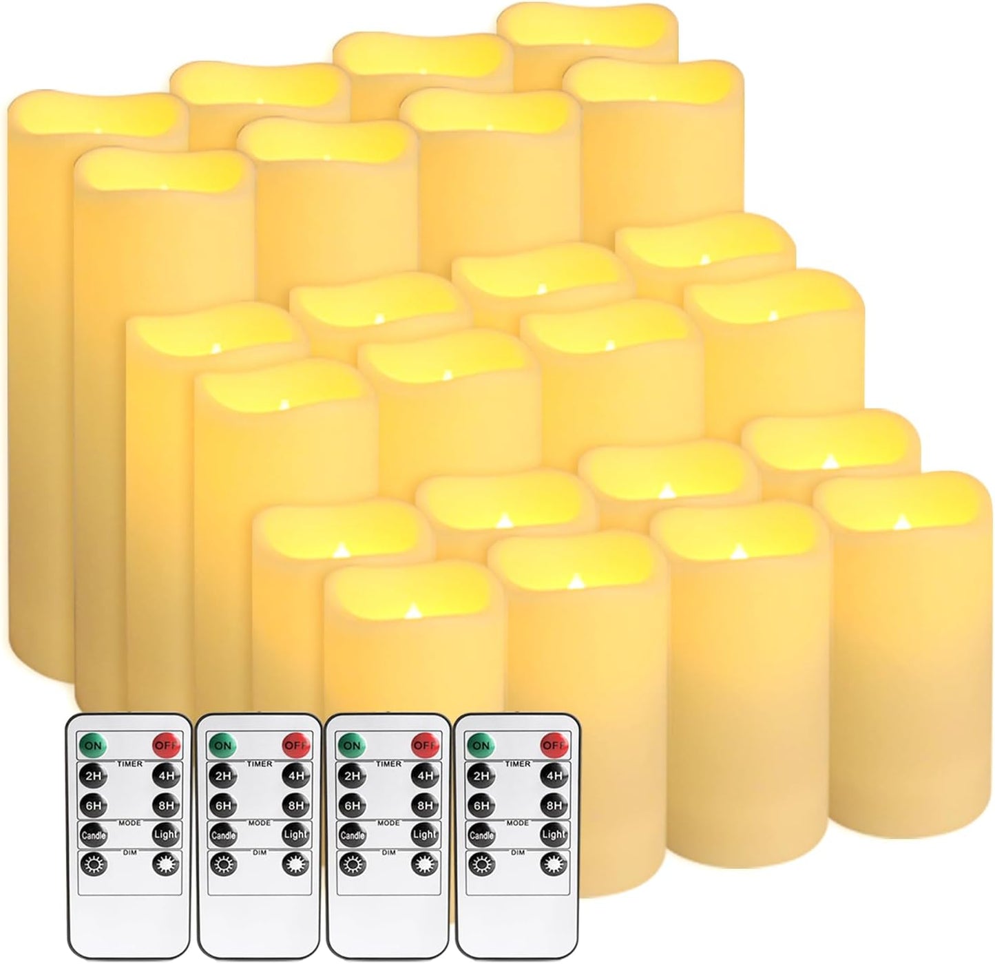 24-Pack LED Flameless Candles with Remote Control - Perfect for Home, Parties, and Special Occasions - Create a Magical Ambiance Effortlessly(Three Sizes)