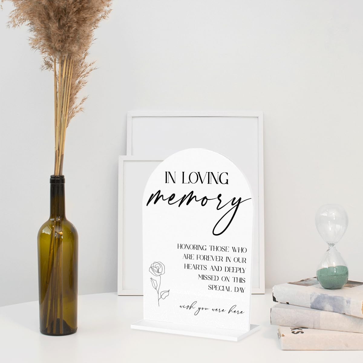 In Loving Memory Wedding Sign, In Memory Wedding Sign for Engagement Bridal Shower Decor fo Ceremony Reception Party, Weddings Table White Acrylic Sign