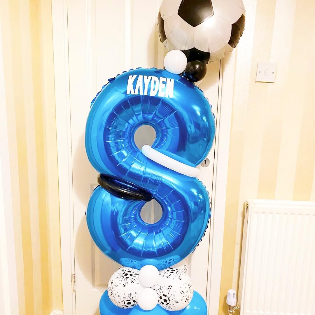 Blue 0 Balloon Number,40 Inch Number 0 Balloon Big Blue 0 Foil Mylar Helium Balloon for Birthday Party Decorations
