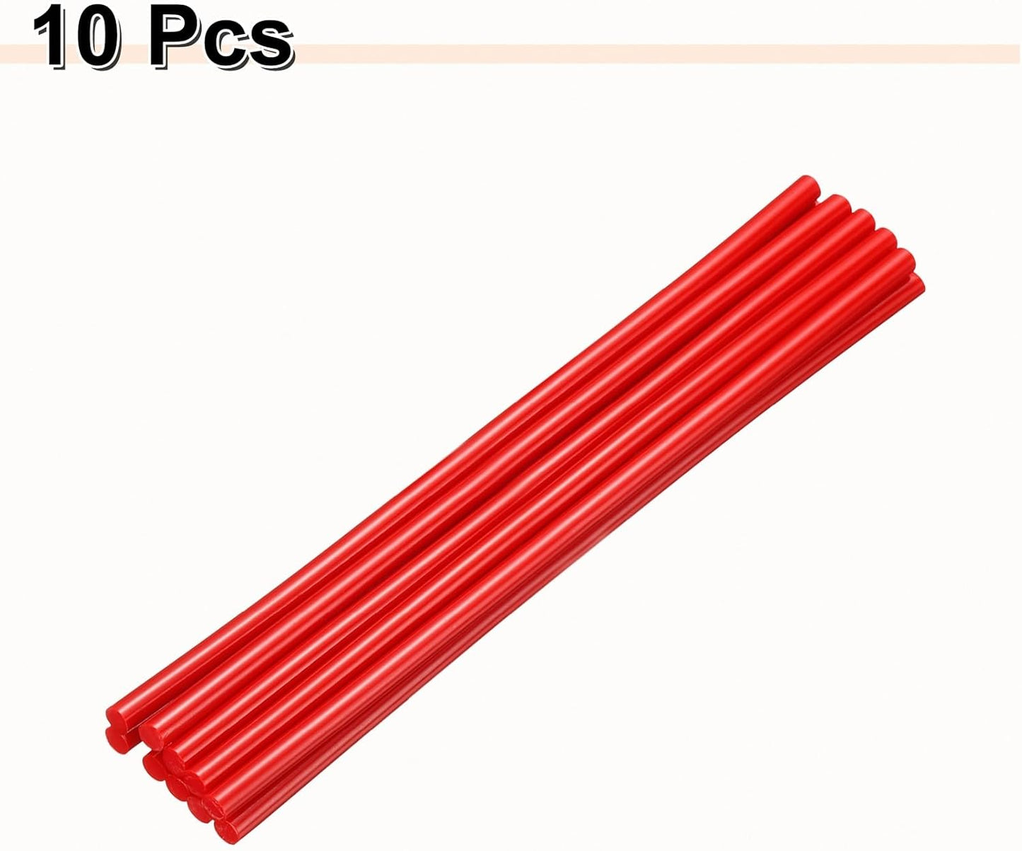 HARFINGTON 10pcs Hot Glue Sticks 0.28" Dia x 9.84" Long EVA Mini Hot Melt Adhesive Glue Stick for Hot Melt Gun Wood Plastic Glass Flowers Fabrics Foam, Red