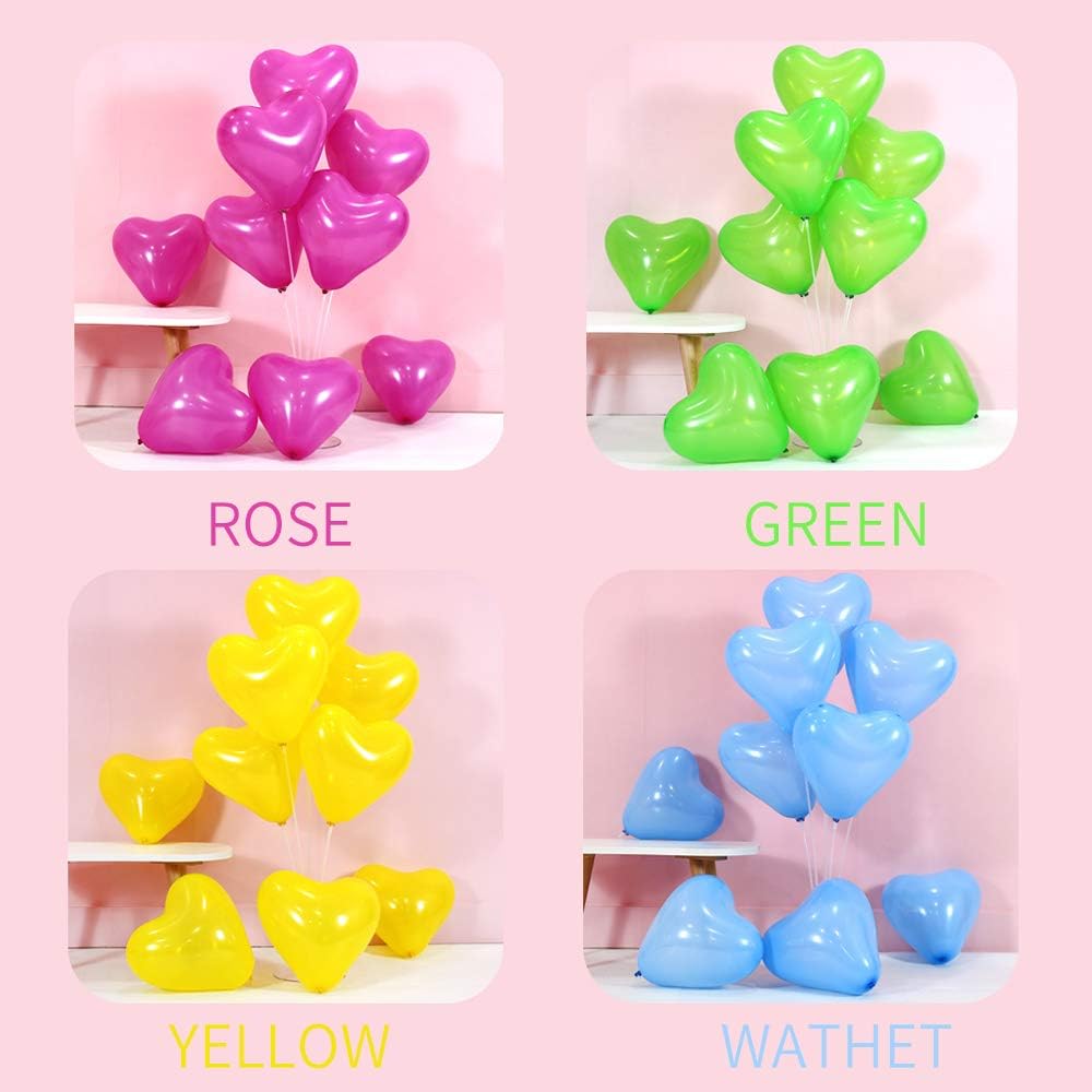 6-inch transparent Heart shaped Latex Balloons for Valentines Day,Propose Marriage,Wedding Party.