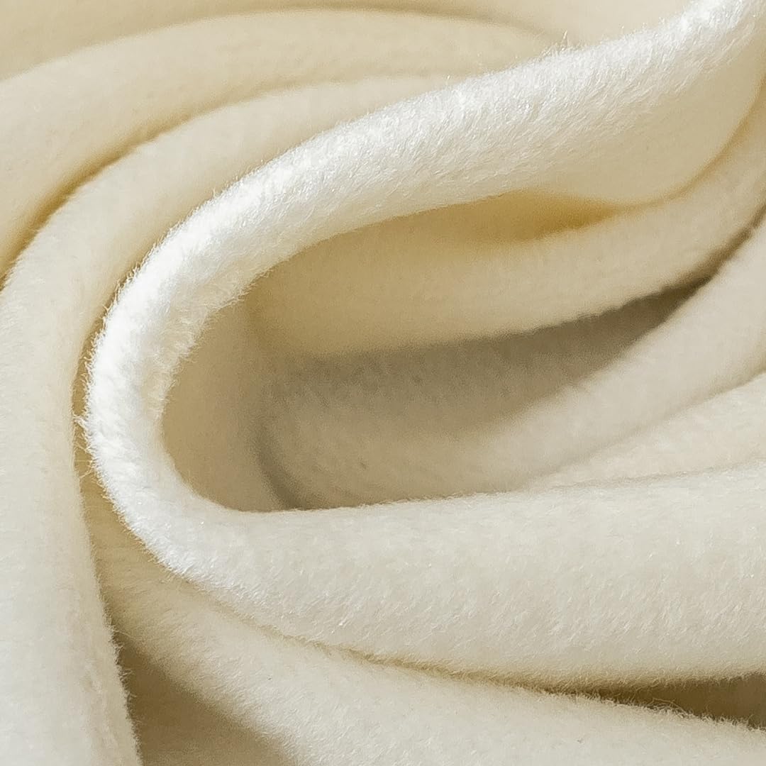 F-CHU White Tablecloth Thickset Velvet Tablecloth with Beautiful Gold Tassels Vintage Table Cloth for Home Decor Wedding, Party, Banquet and Events 67x120-Inch