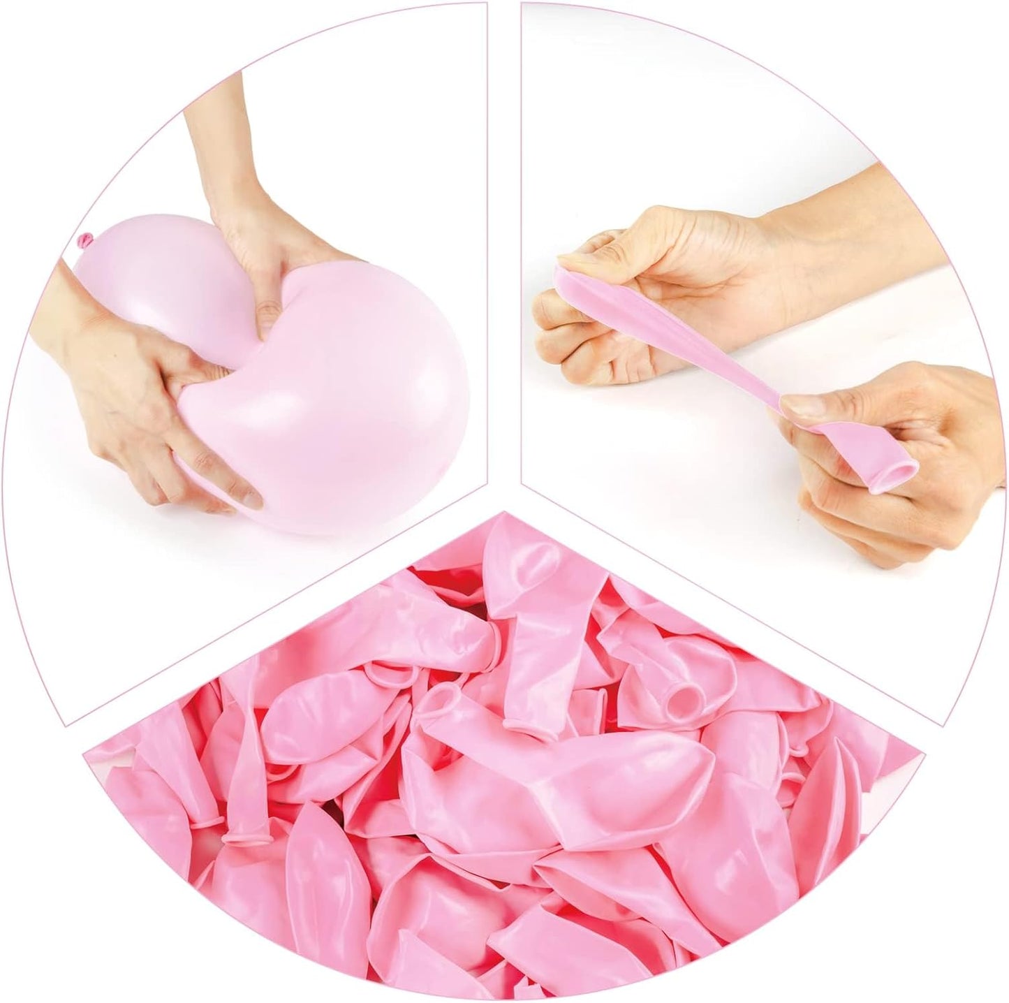 100pcs Pastel Pink Balloons, 12 inch Light Pink Latex Party Balloons Helium Quality for Baby Shower, Wedding, Valentine's Day Party Decoration (with 66ft Ribbon)…