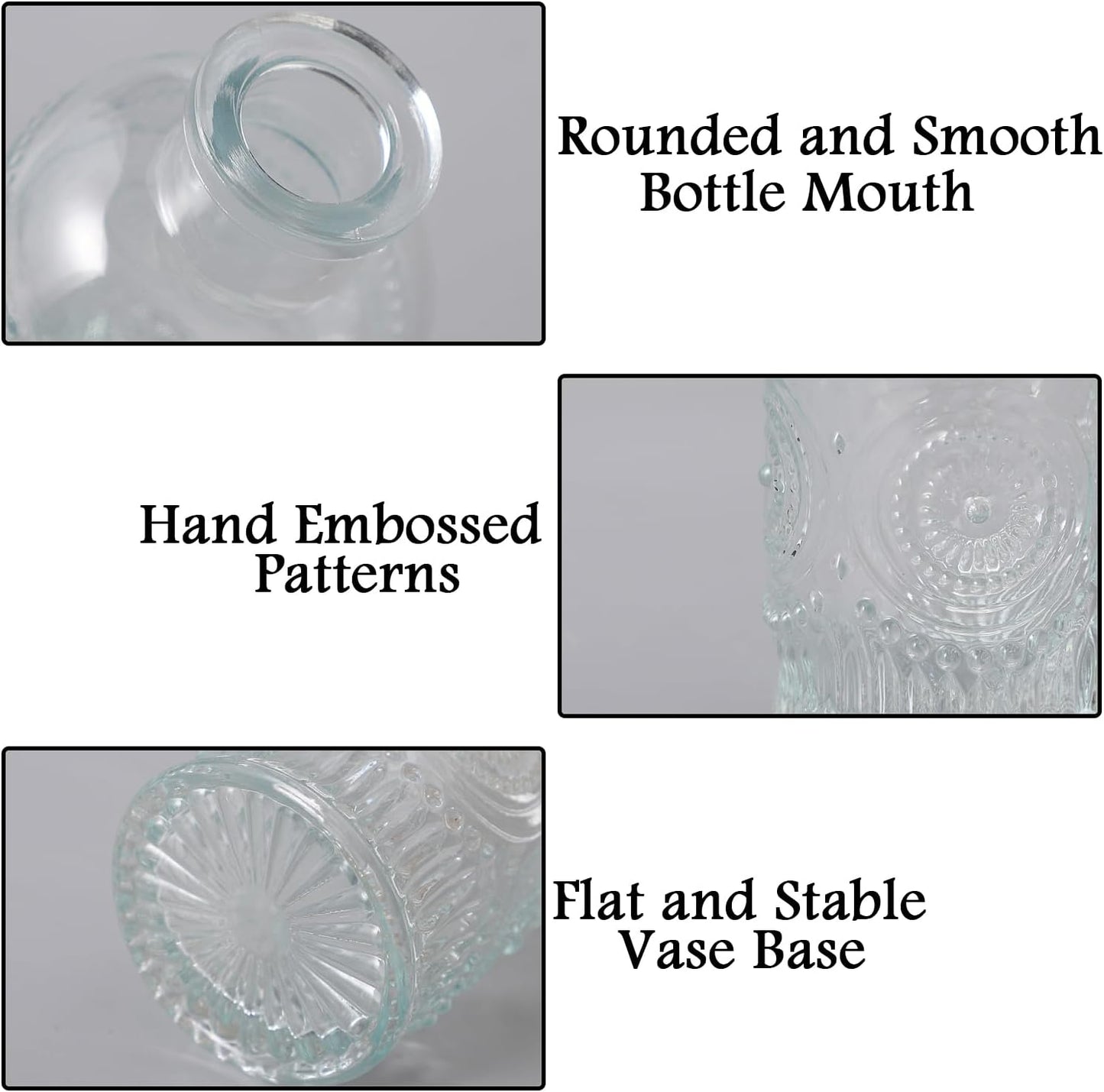 Bud Vases in Bulk 24, Small Vase for Flowers, Glass Vase for Centerpieces, Small Flower Vases for Centerpieces, Mini Vases, Vintage Vase, Clear Bud Vases for Wedding Table Decor