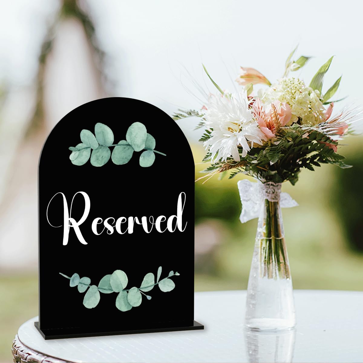 Black The Drinks are on Us Sign, Wedding Engagement Bridal Shower Party Decor for Reception Ceremony, Open Bar Signs, Weddings Table Acrylic Sign