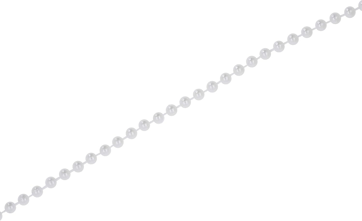 Mandala Crafts 4mm Faux White Pearl Beads Roll - 44 Yards Strand of Fake Pearls Chain Garlands Spool String for Christmas Tree, Wedding, Party, Vases, DIY Decoration