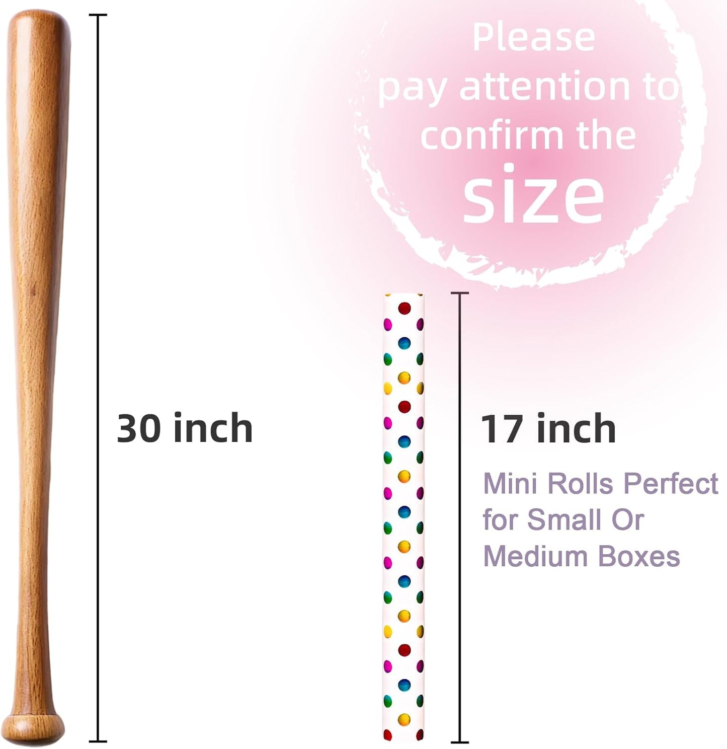 Yarcony Colorful Polka Dot Wrapping Paper,Gift Wrapping Paper, Rainbow Polka-Dot Gift Wrap for Present Packaing, Boy Girl Birthday, Party, Holiday,Christmas and Celebrations(17 Inch X 16.5 Feet)