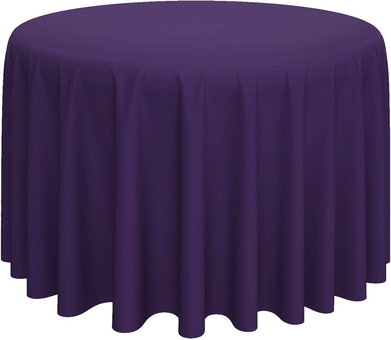 Lann's Linens - 10 Premium 120" Round Tablecloths for Wedding/Banquet/Restaurant - Polyester Fabric Table Cloth - Purple